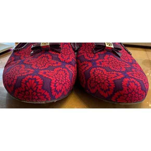 Tory Burch Red & Purple Loafers MI Brazil EUC 9.5 - Picture 6 of 9